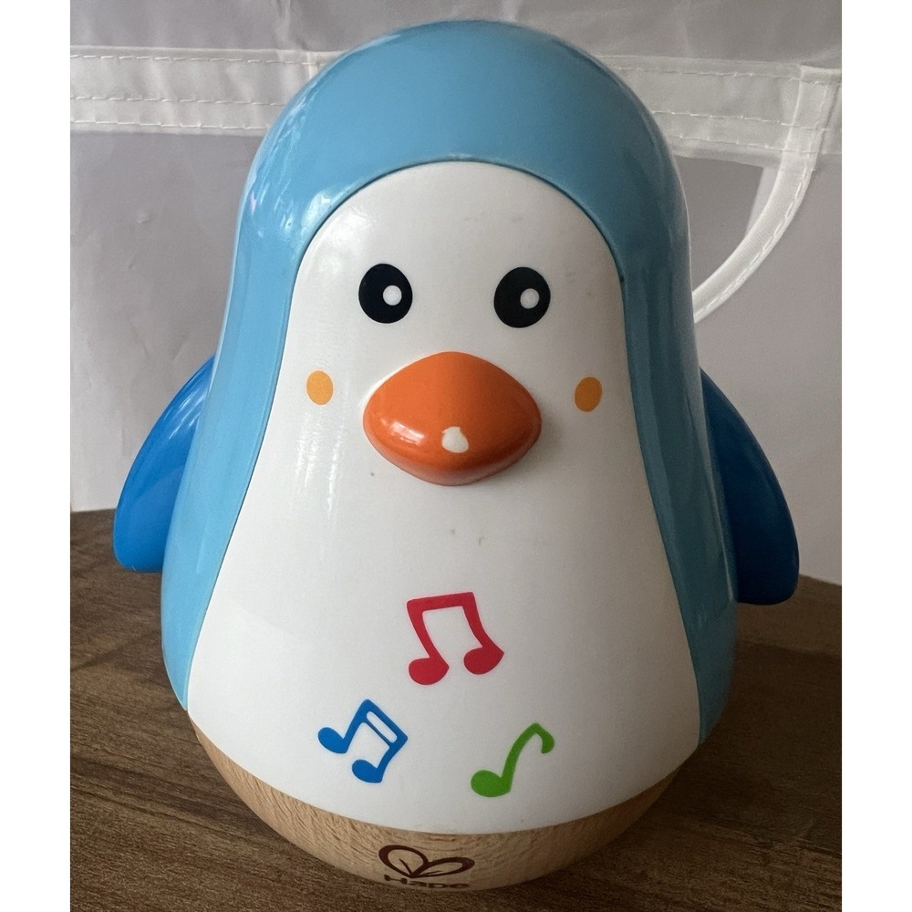 HapePenguin Musical Wobbler with Music Notes, Wood Material (2022)